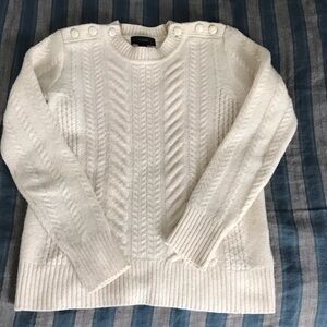 J. Crew Cream Cable Knit Sweater